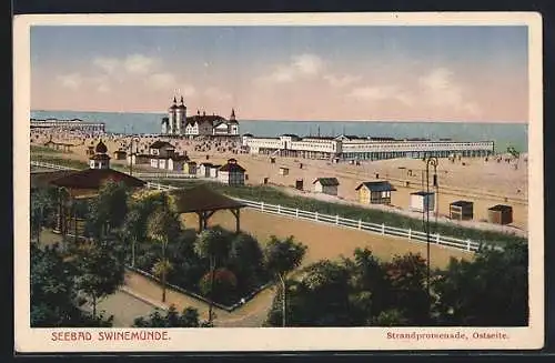 AK Swinemünde, Strandpromenade, Ostseite