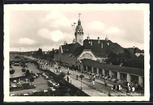 AK Swinemünde, Blick auf das Kurhaus aus der Vogelschau