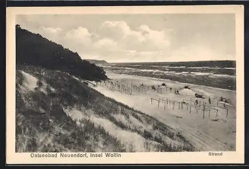 AK Neuendorf /Wollin, Der Strand