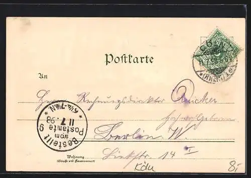Lithographie Köln, Ortsansicht