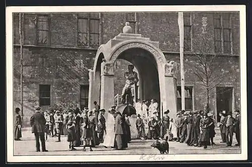 AK Köln, Der Kölsche Boor in Eisen 1917, Spendet Nägel f. d. Angehörigen, Witwen & Waisen unserer Helden!, Kriegshilfe