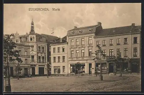 AK Euskirchen, Marktplatz mit Geschäft von Cl. Feldberg