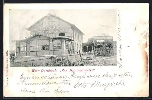 AK Wien, Dornbach, Restaurant Johann Geppert`s Heuriger Zur Himmelmutter