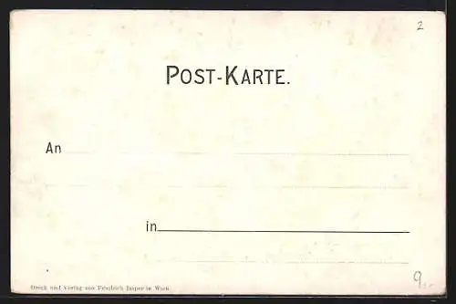 Künstler-AK Wien, Veilchenfest in Weigl`s Dreherpark, 20. und 21. Mai 1905