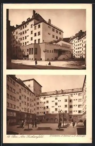 AK Wien, Am Fuchsenfeld, Städt, Wohnhausbauten der Gemeinde