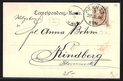 AK Wien, Augartenbrücke, Strassenbahn