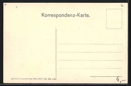 AK Wien, Aspern a. d. D., Kriegerdenkmal mit Löwe