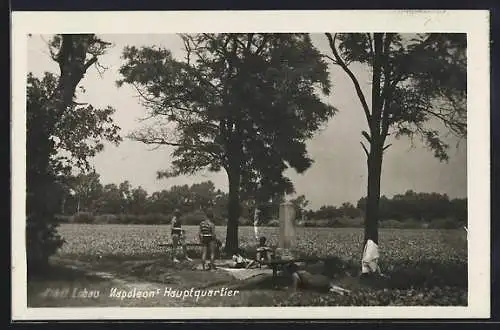 AK Wien, Städt. Lobau, Denkmal Napoleons Hauptquartier