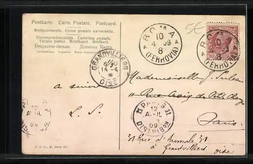 AK Schläfrige Katzen in einem Korb