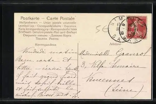 AK Drei kleine Katzen beim Spielen mit einem Ball