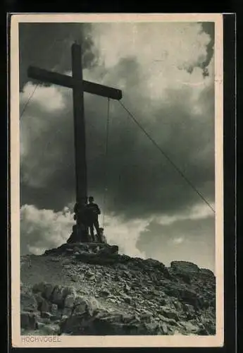 AK Gipfelkreuz auf dem Hochvogel, Allgäuer Alpen