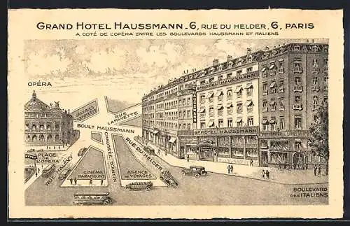 AK Paris, Grand Hotel Haussmann, 6 Rud du Helder