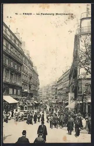 AK Paris, Le Faubourg Montmartre