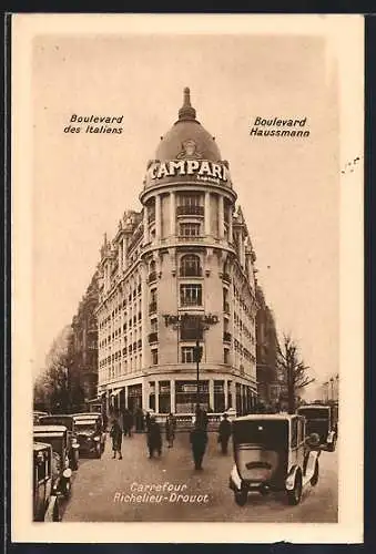 AK Paris, Carrefour Richelieu-Drouot, Boulevard des Italiens, Boulevard Haussmann