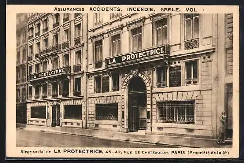 AK Paris, La Protectrice, 45-47 Rue de Chateaudun