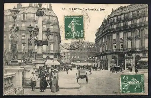 AK Paris, La Rue Halévy