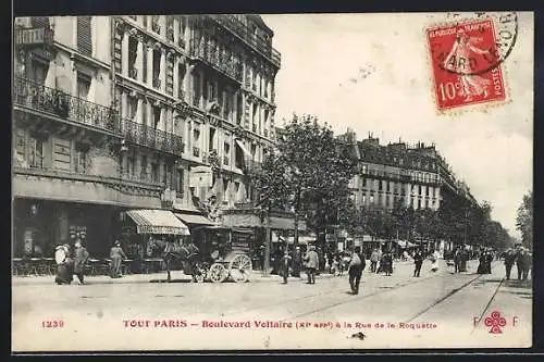 AK Paris, Boulevard Voltaire à la Rue de la Roquette