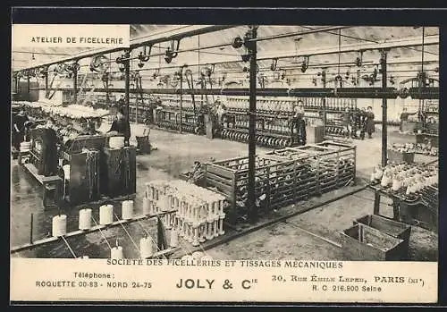 AK Paris, Societe des Ficelleries et Tissages mécaniques, Joly & C., 30 Rue Émile Lepeu