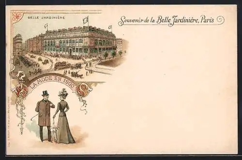 Lithographie Paris, Belle Jardinère, La Mode en 1900