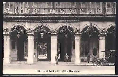 AK Paris, Hôtel Continental, Entrée Castiglione