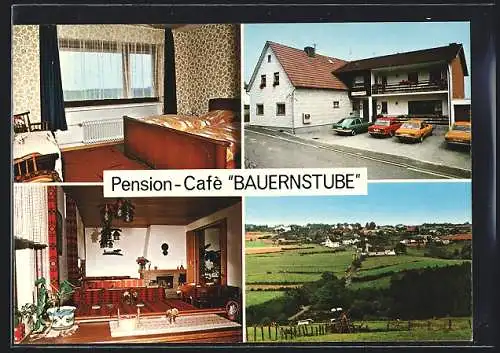 AK Schleiden /Berescheid, Pension-Café Bauernstube v. Josef Heinen, mit Innenansichten