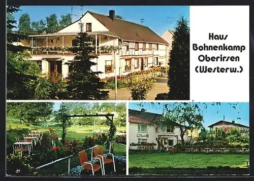 AK Oberirsen bei Altenkirchen, Pension Haus Bohnenkamp mit Garten