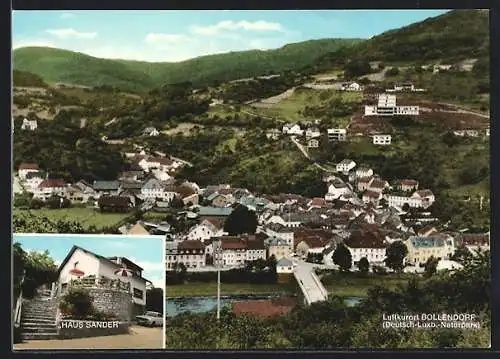 AK Bollendorf, Gasthaus Sander, Ortsansicht aus der Vogelschau