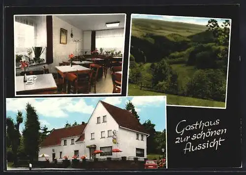 AK Hülstert-Stippe, Gasthaus Schönenbach mit Innenansicht