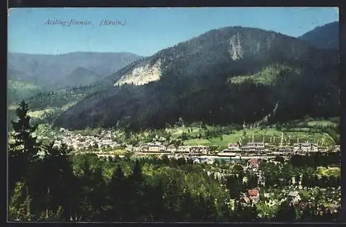 AK Assling-Jesenice /Krain, Ortsansicht mit Umgebung