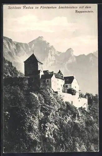 AK Vaduz, Schloss Vaduz mit Rappenstein