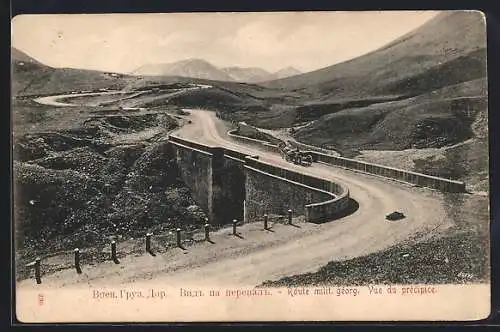 AK Georgien, Route milit. géorg. Vue du précipice