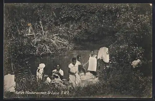 AK St. Lucia /BWI, Native Washerwomen