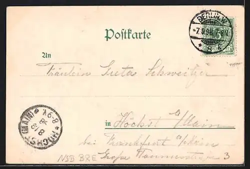 AK Breslau, Regierungsgebäude mit Lessingbrücke