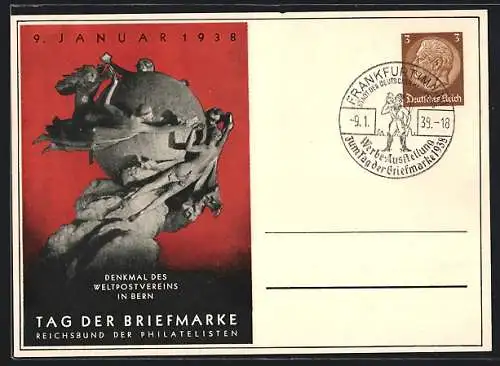 AK Stempel Frankfurt /Main, Werbeausstellung zum Tag der Briefmarke 1939, Ganzsache