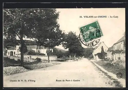 AK Velars-sur-Ouche, La Cude, Route de Paris à Genève