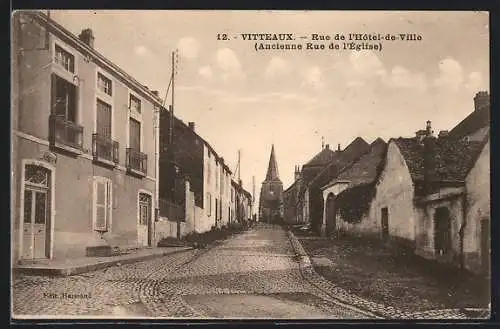 AK Vitteaux, Rue de l`Hôtel-de-Ville, Strassenpartie