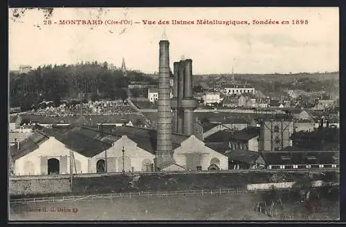 AK Montbard, Vue des Usines Metallurgiques, fondées en 1895