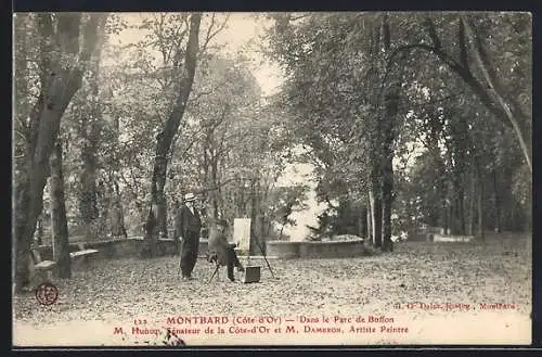 AK Montbard /Côte-d`Or, Dans le Parc de Buffon