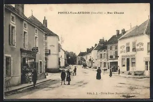 AK Pouilly-en-Auxois, Rue Chanut, Strassenpartie