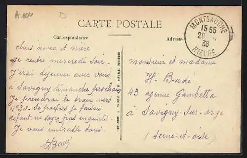 AK Saulieu, Rue du Marché, Strassenpartie