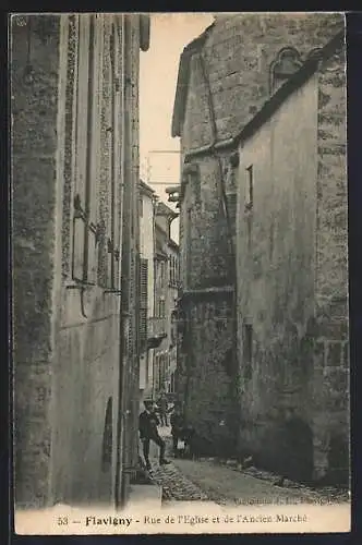 AK Flavigny, Rue de l`Eglise et de l`Ancien Marché