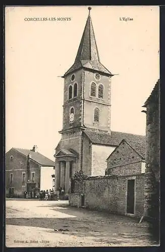 AK Corcelles-les-Monts, L`Eglise, die Kirche