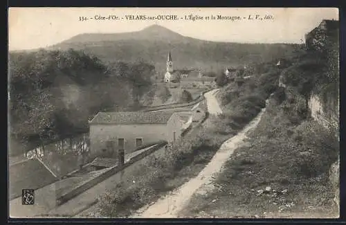 AK Velars-sur-Ouche, L`Église et la Montagne
