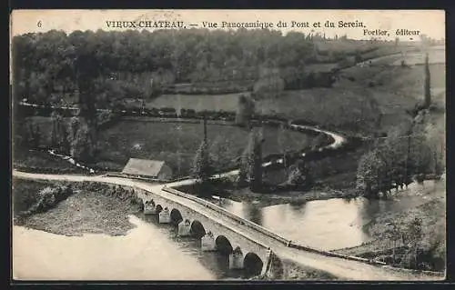 AK Vieux-Château, Vue Panoramique du Pont et du Serein