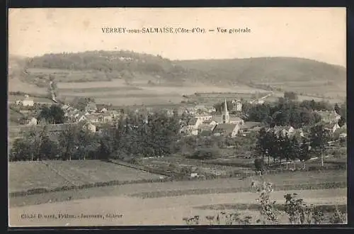 AK Verrey-sous-Salmaise, vue générale de la ville et des environs