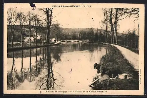AK Velars-sur-Ouche, Le Canal de Bourgogne et le Viaduc de la Combe Bouchard