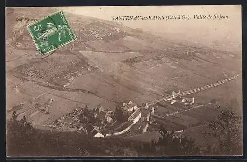 AK Santenay-les-Bains, vue aérienne de la Vallée de St-Jean