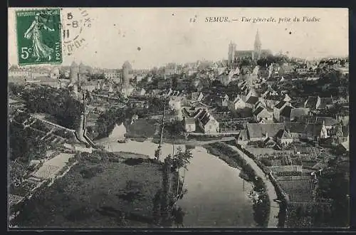 AK Semur, vue générale, prise du Viaduc