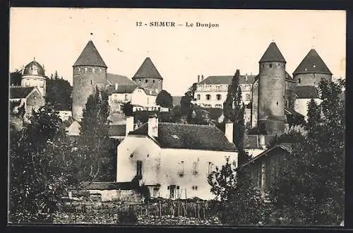 AK Semur, vue du Donjon et des maisons environnantes