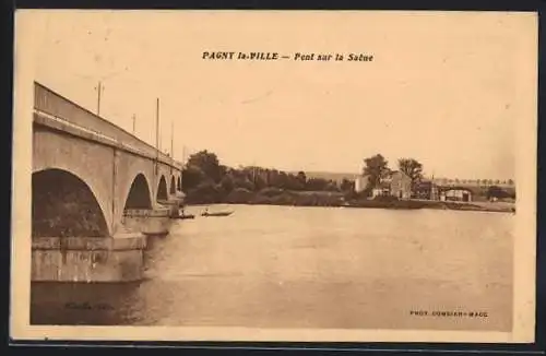 AK Pagny-la-Ville, Pont sur la Saône